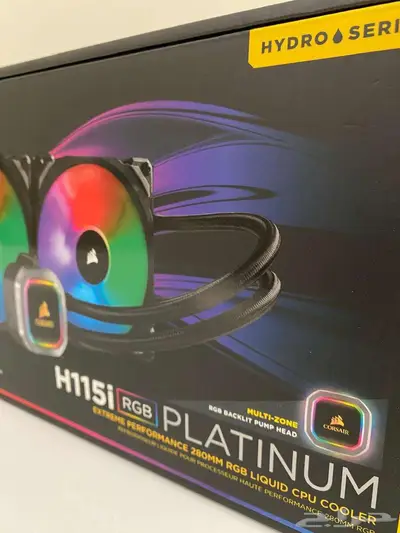 مبرد مائي من شركة كورسير نوع Corsair H115i PLATINUM 0