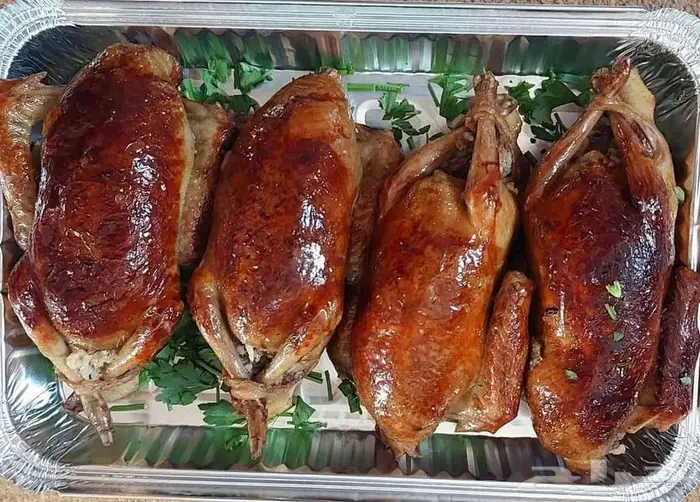 حمام كبير محشي مع أرز بالخلطة أو الفريك 2