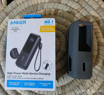 باور بانك Anker بسعة 25000 مللي أمبير ساعة وقوة 165 1