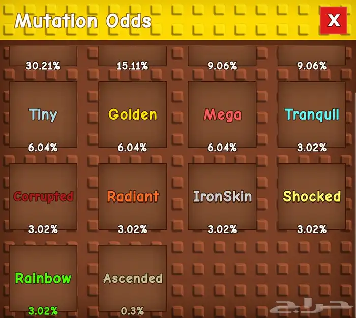 ماب المزرعة تطويرات الحيوانات - Grow a garden Mutations 2