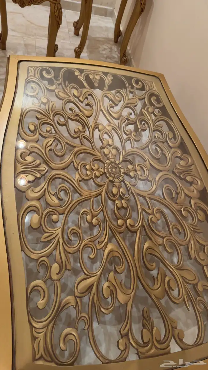 طاوله كبيره مع اثنين صغير زاويه خشب زان 4