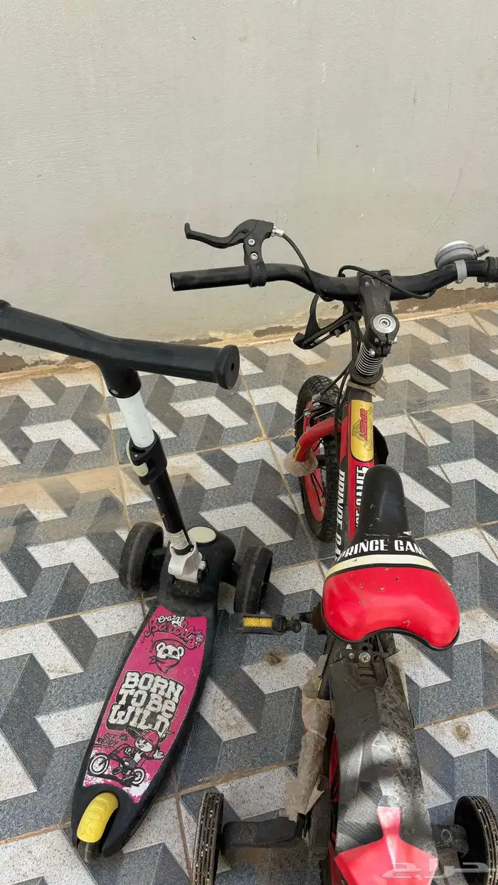 سيكل أطفال وسكوتر أطفال ممتاز جدا 1