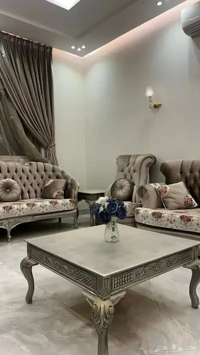 كنب مجلس رجالي خشب زان اصلي كلاسيكي 4 6 اخو الجديد 5