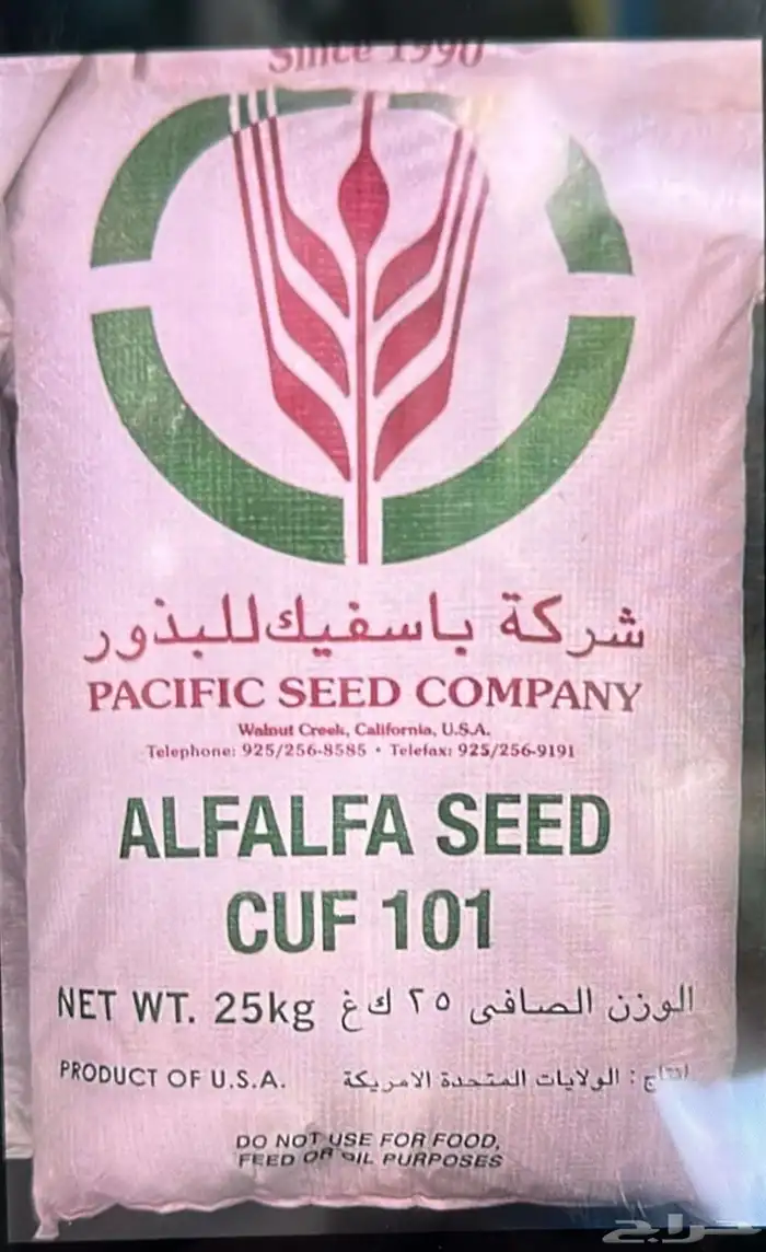 للبيع بذور برسيم كاف 101 باسفيك 2200ريال 0