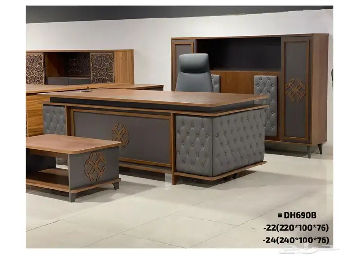 جديد اثاث مكتبي مكاتب طقم فخم جلد أخضر مكتب إدارية حق مدير 6