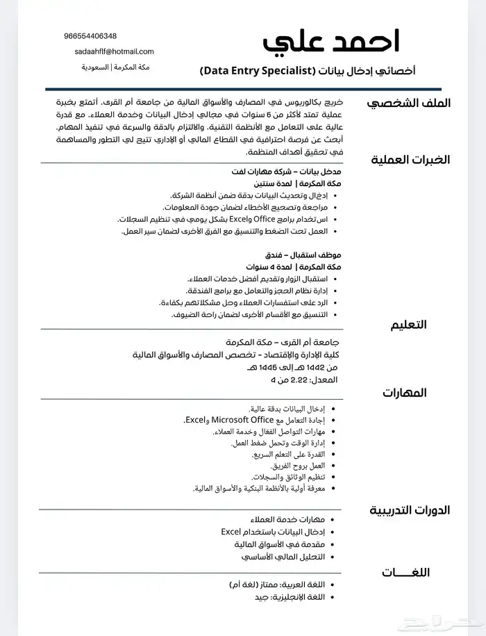 تصميم سيرة ذاتية احترافية متوافقة مع أنظمة التوظيف (ATS) 1