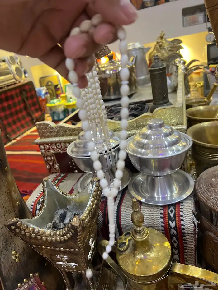 سبحة عظم جمل طبيعي اللون أبيض نواعم حجم 33 خرزه 3