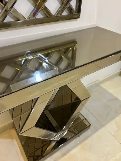 House hold item- Mirror console  mattress  sofa chairs 3