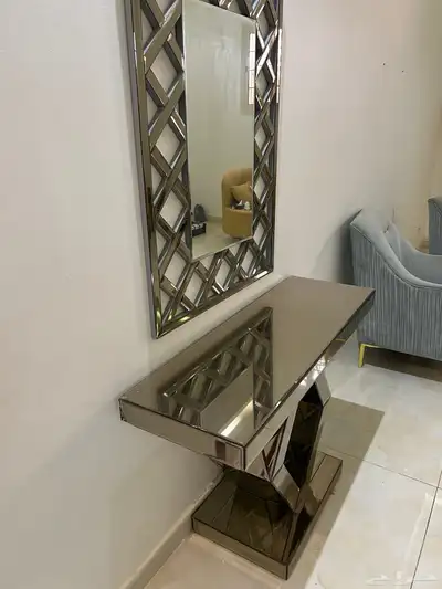 House hold item- Mirror console  mattress  sofa chairs 0