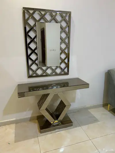 House hold item- Mirror console  mattress  sofa chairs 1