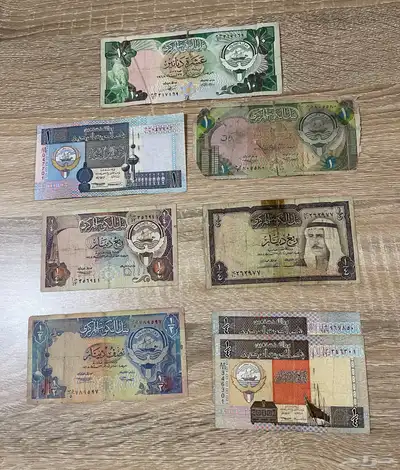 عملات ورقية كويتية قديمة للبيع 0