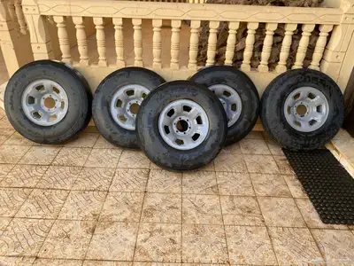 5 جنوط باترول حديد مع كفرات بالون 1