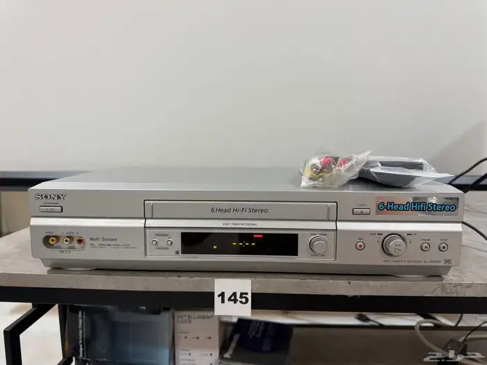 (تم البيع)جهاز فيديو (VHS) سوني 6 روس HI FI STEREO بند (145) 0