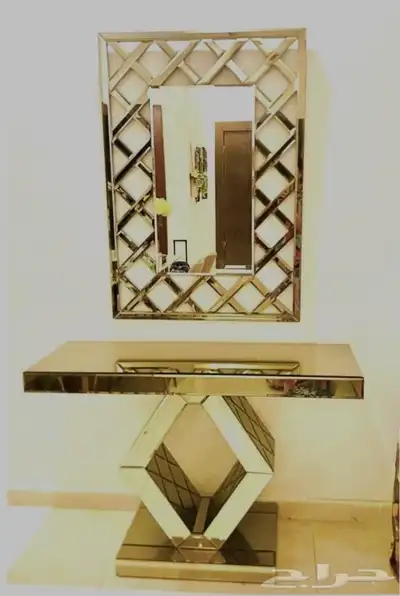 House hold item- Mirror console  mattress  sofa chairs 4