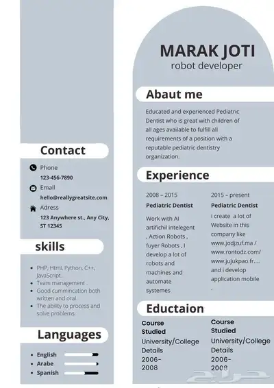 CV سيره ذاتيه احترافيه 2