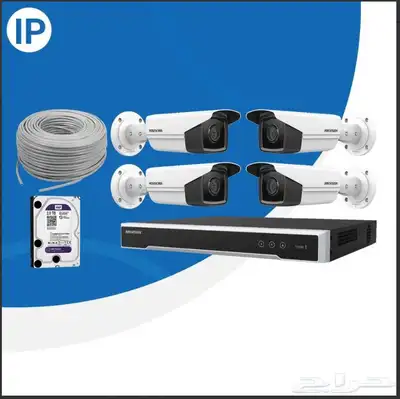 عرض كاميرات بكج 4 كاميرات خارجية من نوع IP بدقة 8 ميجا 0