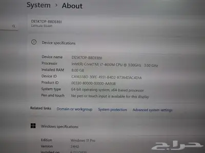 لابتوب I7 نظيف للبيع المستعجل 8