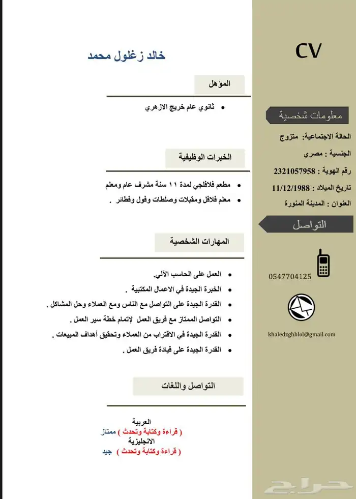 معلم فلافل ومقبلات وسلطات وفول 0