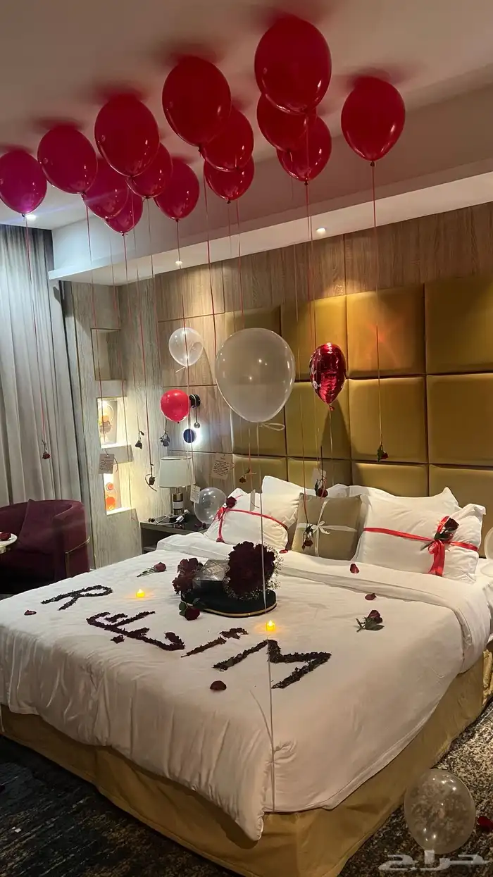 تنسيق غرف عرسان وحفلات زوجيه ورد طبيعي 1