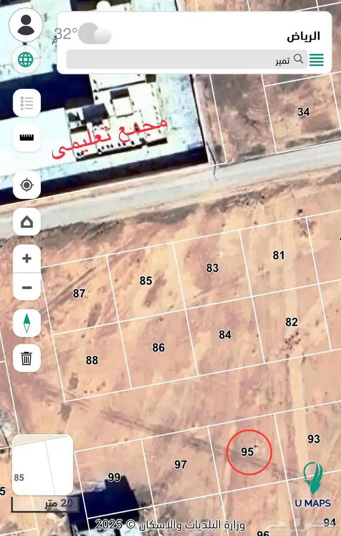 أرض سكنية في ام رجوم تمير محافظة المجمعة منطقة الرياض سعر 6 2