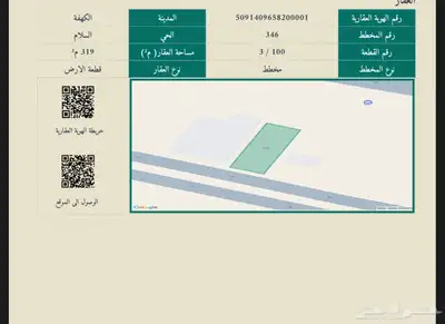 للبيع ثلاث اراضي بمخطط السلام بالكهفه 0