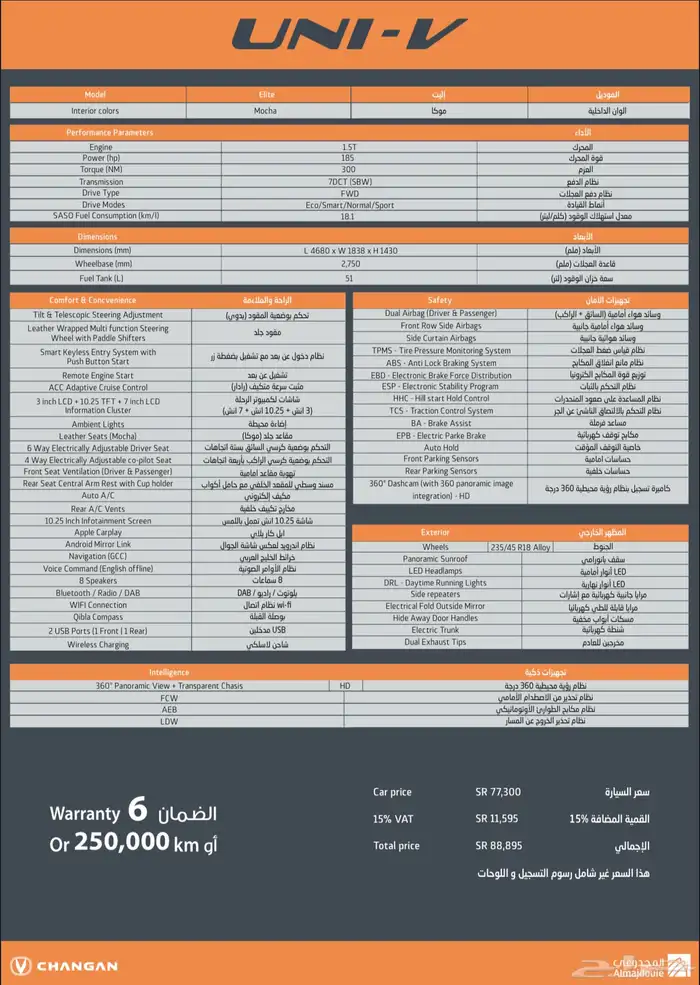 شانجانUNI-V فل كامل بسعر مميز وخرافي 19