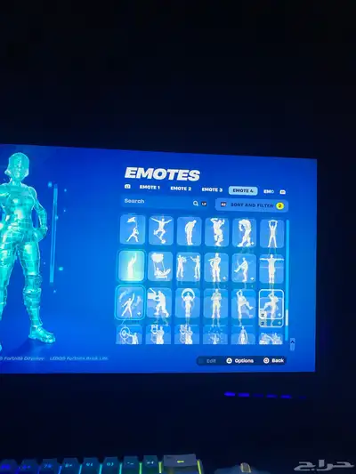 حساب فورت نايت ترافس سكوت رقصه فلوس 277 سكن 24