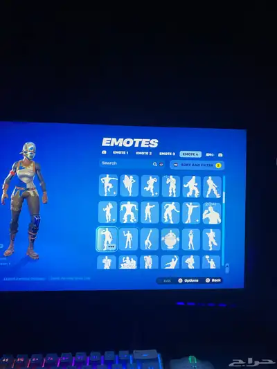 حساب فورت نايت ترافس سكوت رقصه فلوس 277 سكن 13