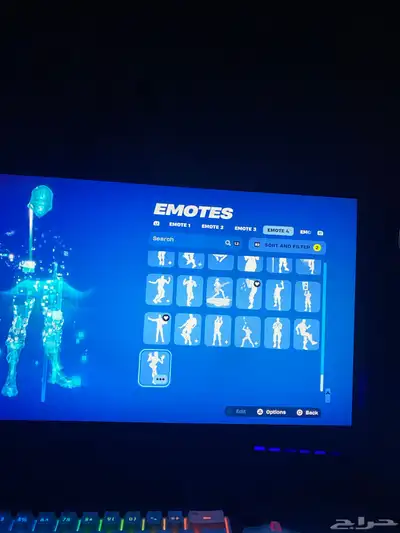 حساب فورت نايت ترافس سكوت رقصه فلوس 277 سكن 22