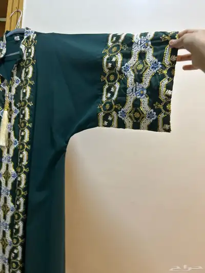 جلابية رمضانية عيد صيفية خضراء لارج 2