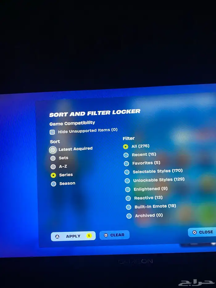 حساب فورت نايت للبيع ترافس و رقصه فلوس و 278 سكن 12