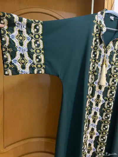 جلابية رمضانية عيد صيفية خضراء لارج 1