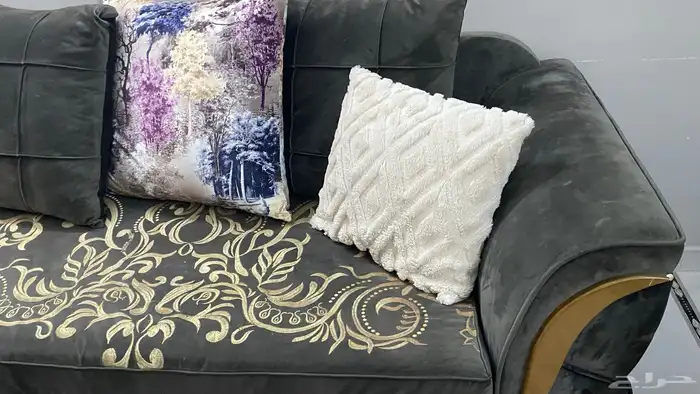 كنب 7 قطع وستارة للبيع 9