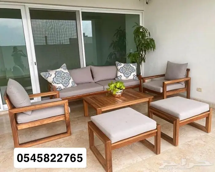 اثاث خارجي خشب سويدي 2