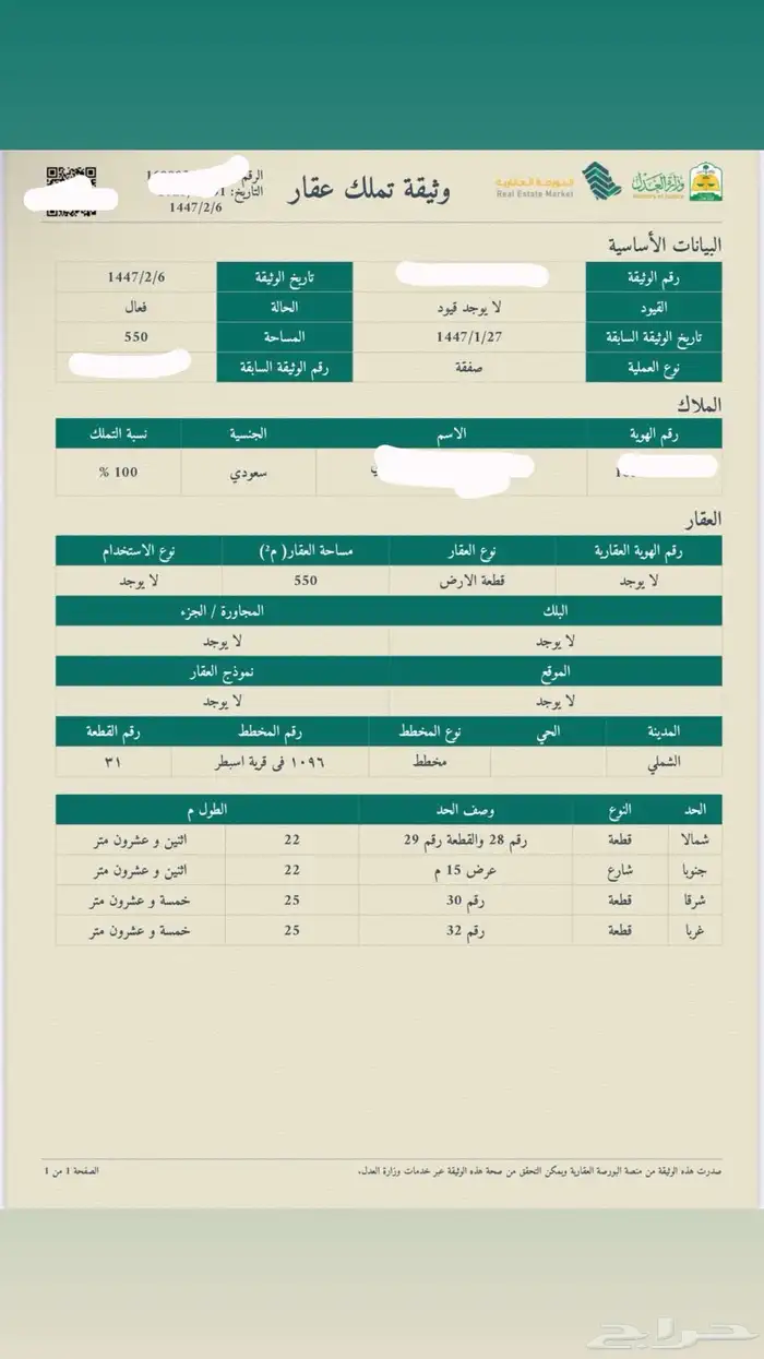 للبيع ارض سكنية في حايل الشملي اسبطر 0