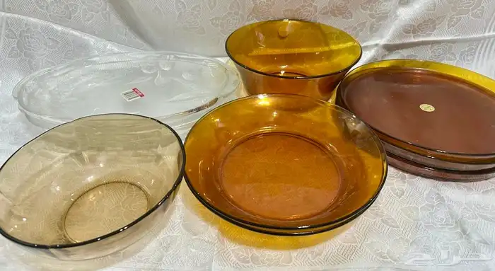 صحون قديمة فرنسية وفناجيل ولوحة قديمة 0