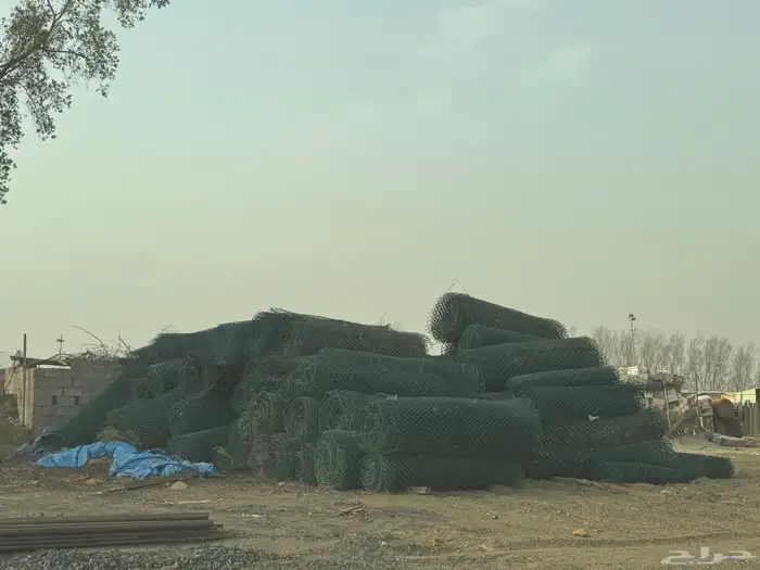 شبك حديد اخضر pvc 0