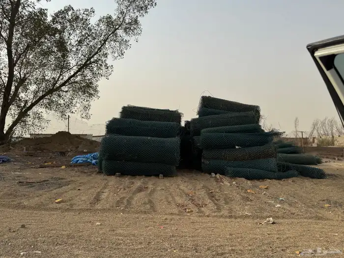 شبك حديد اخضر pvc 1