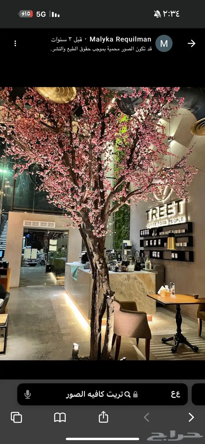 شجرة صناعية أغصان طبيعيه طول 5 متر 0