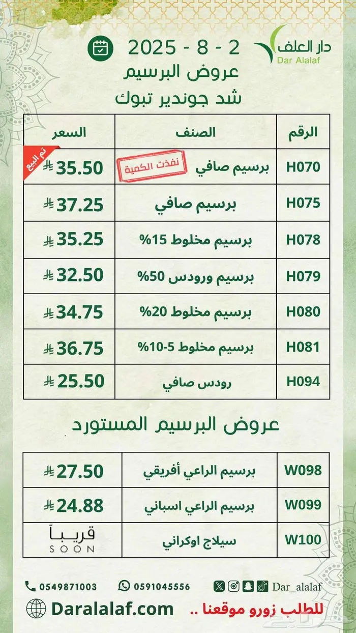 برسيم الراعي مستورد أسبانيا  1 1