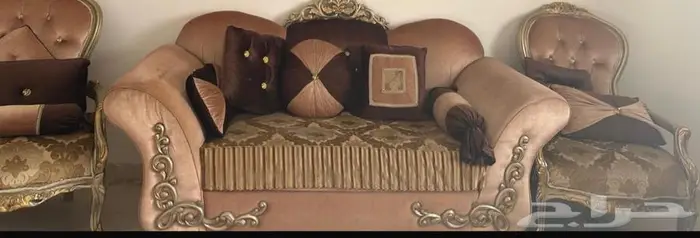 كنب كامل مع طاولات خدمه وستاره 2