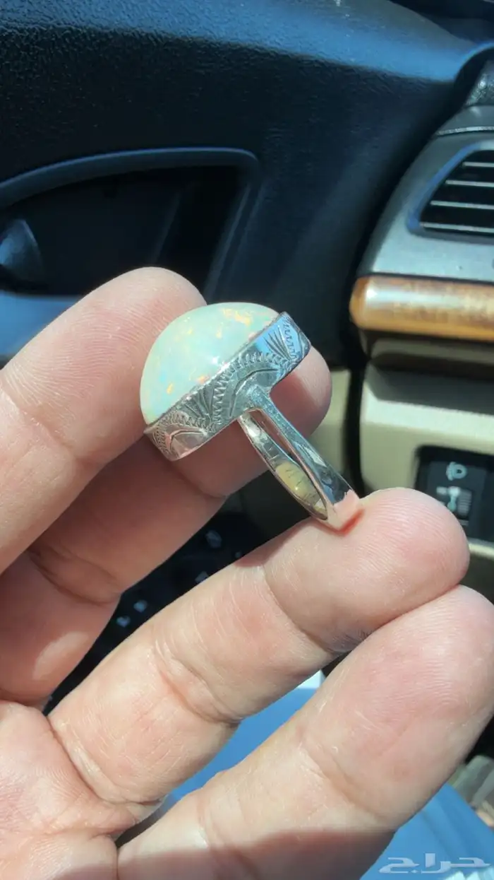 خاتم من الاوبال اثيوبي طبيعي وع شرط 0