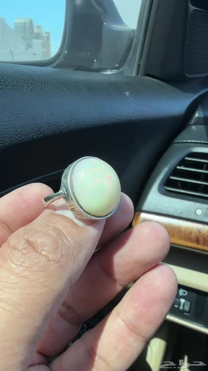 خاتم من الاوبال اثيوبي طبيعي وع شرط 3