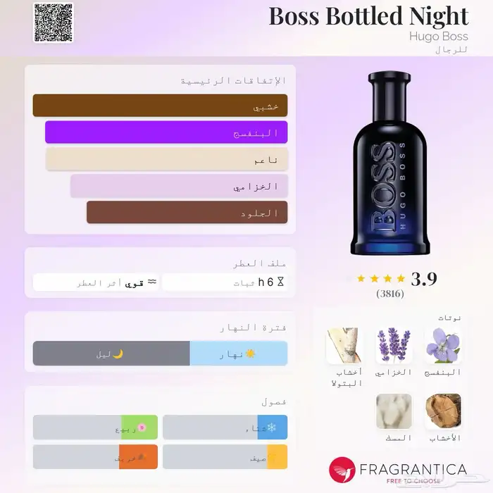 Boss bottled Night EDT perfume عطر بوس 1