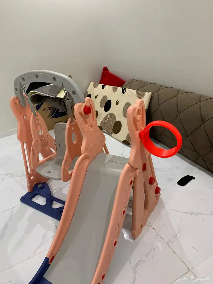 لعب اطفال آمنه منزلية زحليقة مع مرجيحة 2