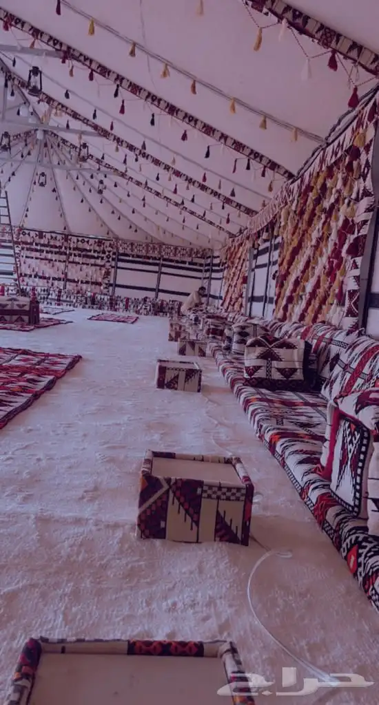 بيوت شعر جديدة ابيض واسود جميع المقاسات وخيم وغرف خشب 3