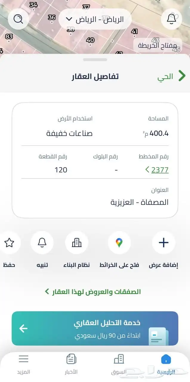 للبيع ارض صناعية الرياض المصفاة 750.000 0