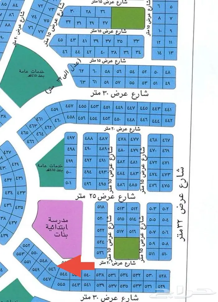 للبيع نص ارض الياقوت قطعه 546 2