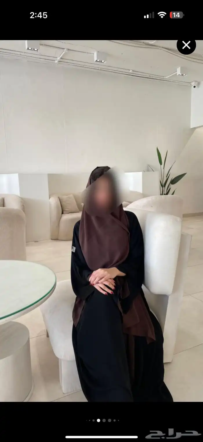 عبايه دبل فيس ( اسود - بني ) 4