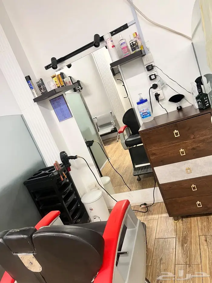 معدات وكراسي محل حلاق استخدام نظيف متكامل في اللخرج 3